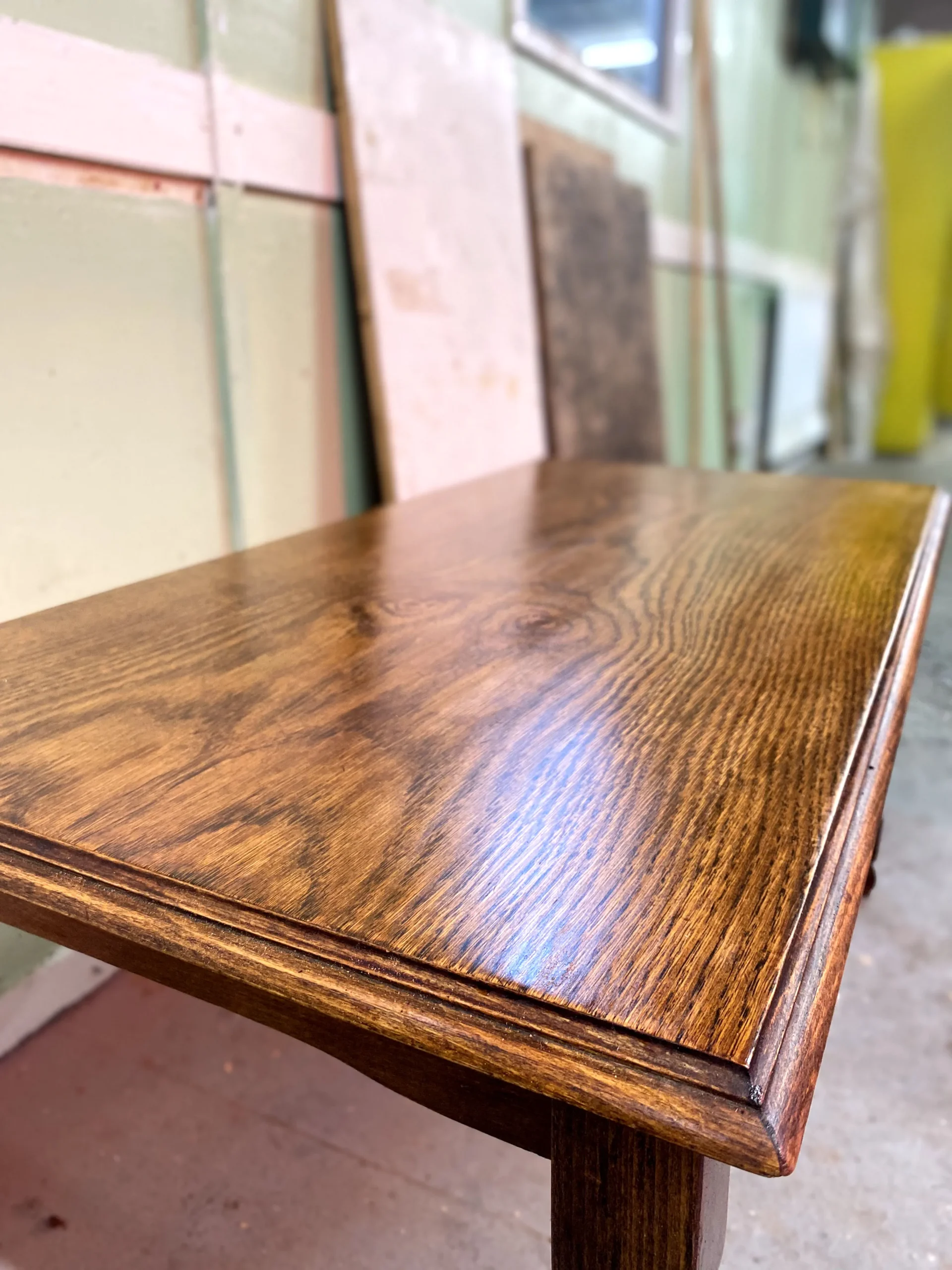french polishing table furniture restoration